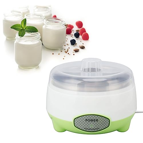 Compact Greek Yogurt Maker with Stainless Metal Inside Pot - House Yogurt, Fruit Wine, and Cheese Maker (US Plug 110V)