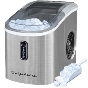 Frigidaire EFIC103-AMZ-SC Countertop Ice Maker with Massive Ice Bucket, Stainless Metal, Self-Cleansing Function, and Sturdy Development