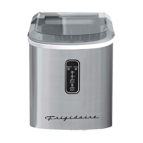 Frigidaire EFIC103-AMZ-SC Countertop Ice Maker with Massive Ice Bucket, Stainless Metal, Self-Cleansing Function, and Sturdy Development