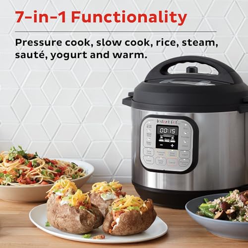 Prompt Pot Duo 7-in-1 Mini Electrical Stress Cooker: Multipurpose Gradual Cooker, Steamer, Sauté Pan, Yogurt Maker, Hotter, and Sterilizer with Complimentary App That includes 1900+...